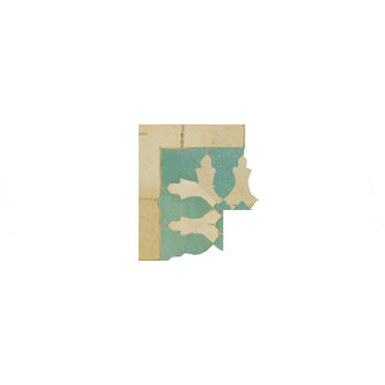 Mosaic House Moroccan tile Ank Half B 12-11 Corner Light Green Beige  cement, encaustic, field, pattern, traditional, stars, classic 